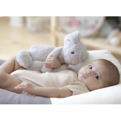 BabyJem Uyku Arkadaşım, Oturabilen Tavşan, 30 cm, Gri