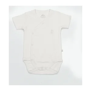 Bistyle Organik Natural Basic Style Yarım Kol Kruvaze Badi, Ekru
